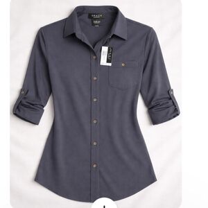 Grace Men's Slate Button-Down Shirt